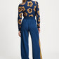 POM Amsterdam Pants PANTS - Colourblock Nightfall Blue