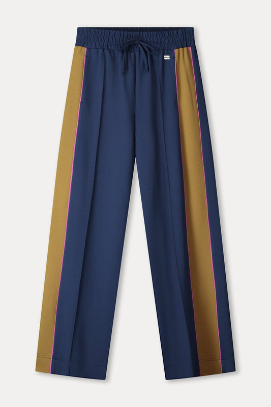 POM Amsterdam Pants PANTS - Colourblock Nightfall Blue