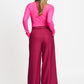 POM Amsterdam Pants PANTS - Jess Striped Burgundy Red