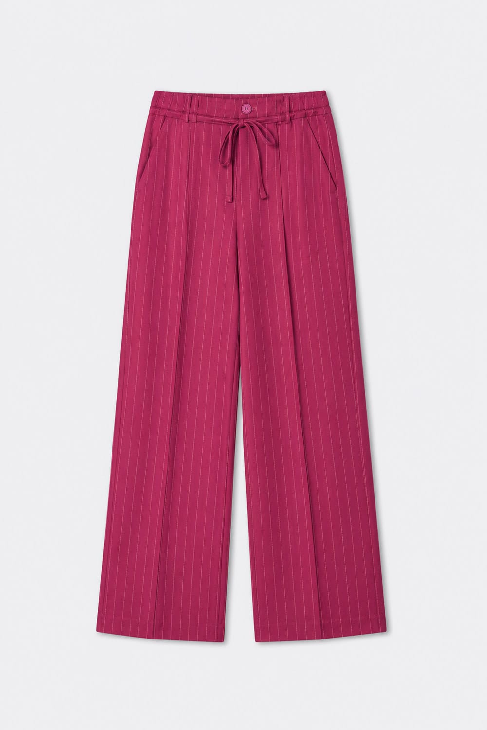 POM Amsterdam Pants PANTS - Jess Striped Burgundy Red