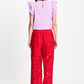 POM Amsterdam Pants PANTS - Lace Bloom Red