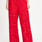 POM Amsterdam Pants PANTS - Lace Bloom Red