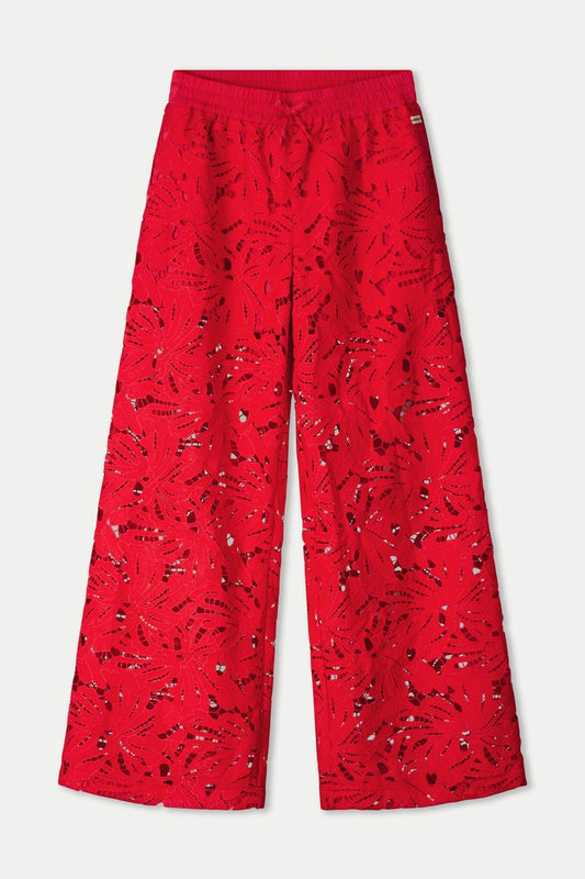 POM Amsterdam Pants PANTS - Lace Bloom Red
