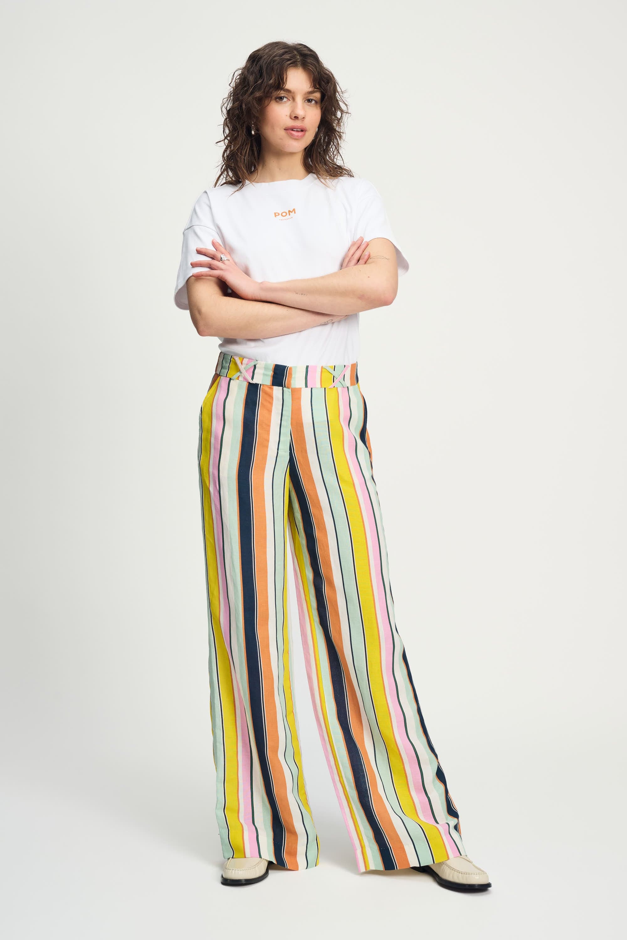 POM Amsterdam Pants PANTS - Paradise Stripes Linen