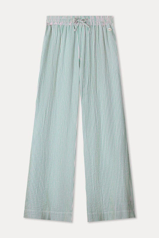 POM Amsterdam Pants PANTS - Seersucker Green Pink
