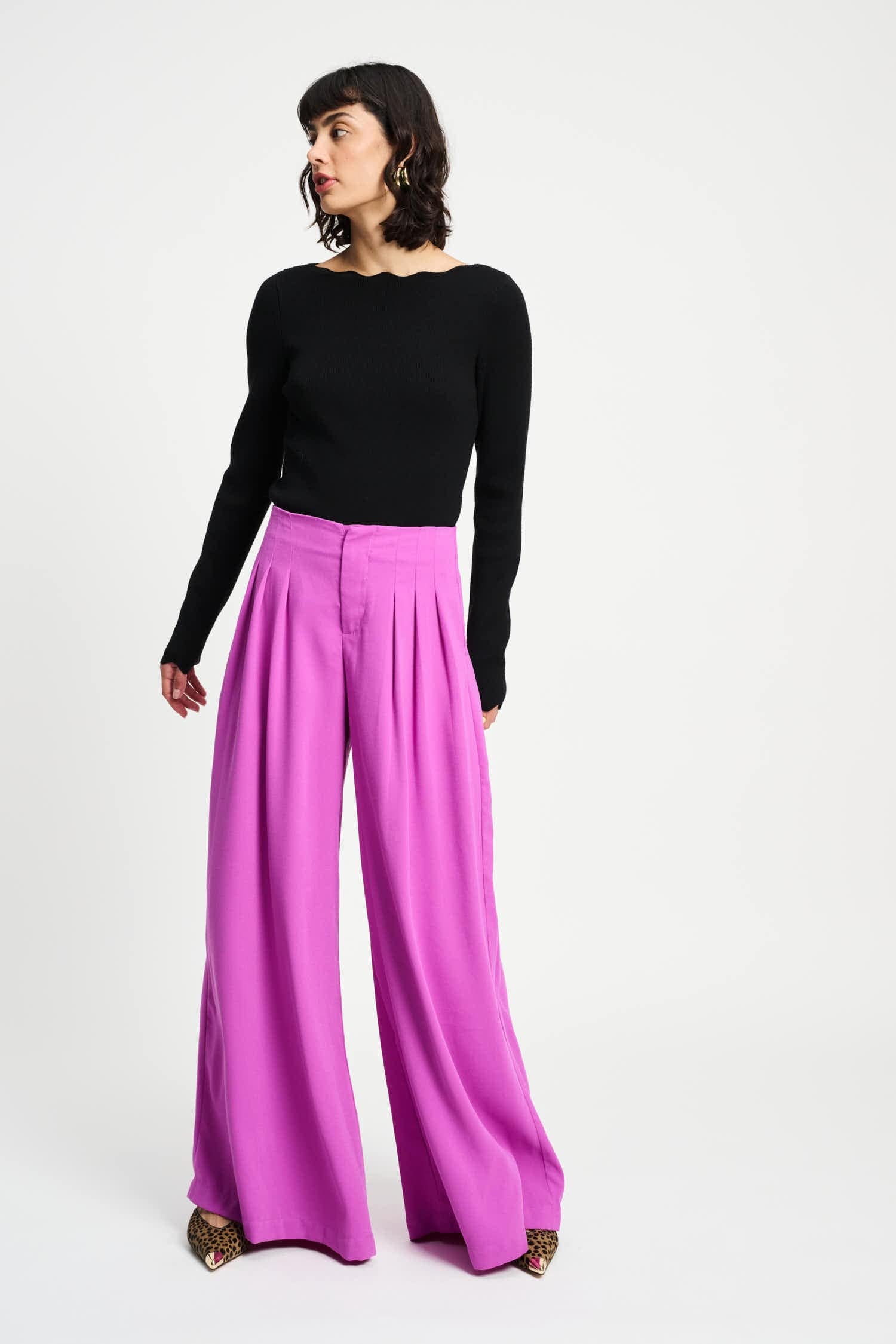 POM Amsterdam Pants PANTS - Wide leg Frosting Pink