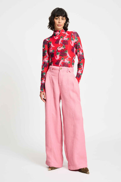 POM Amsterdam Pants Pink / 34 PANTS - Bouclé Sweet Pink