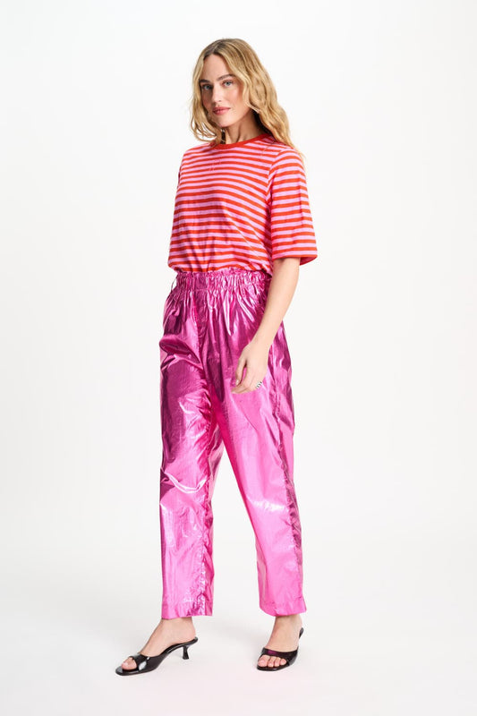 POM Amsterdam Pants Pink / 34 PANTS - Metallic Bright Rose