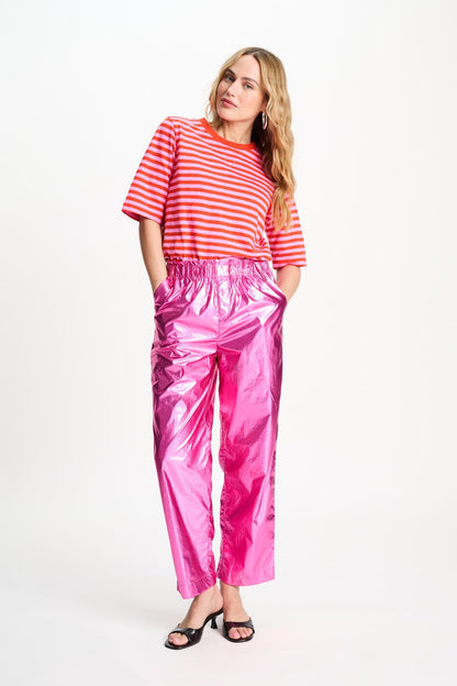 POM Amsterdam Pants Pink / 34 PANTS - Metallic Bright Rose