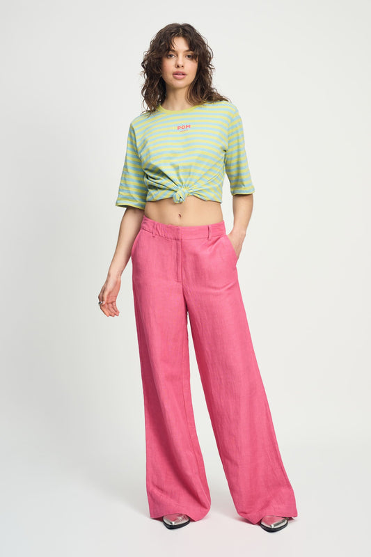 POM Amsterdam Pants Pink / 34 PANTS - Raspberry Linen