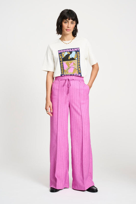 POM Amsterdam Pants Pink / 34 PANTS - Rose Doux Striped