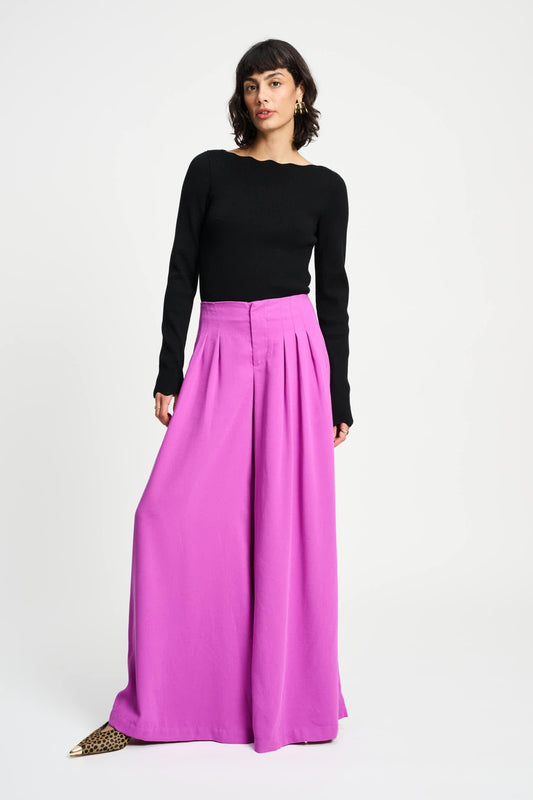 POM Amsterdam Pants Pink / 34 PANTS - Wide leg Frosting Pink