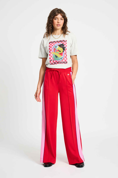 POM Amsterdam Pants Red / 34 PANTS - Colourblock Chili Red