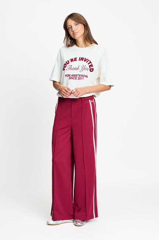 POM Amsterdam Pants Red / 34 PANTS - Nora Burgundy Red