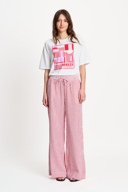 POM Amsterdam Pants Red / 34 PANTS - Seersucker Red White