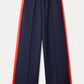 POM Amsterdam Pants TRACKPANTS - Stripe Night Blue