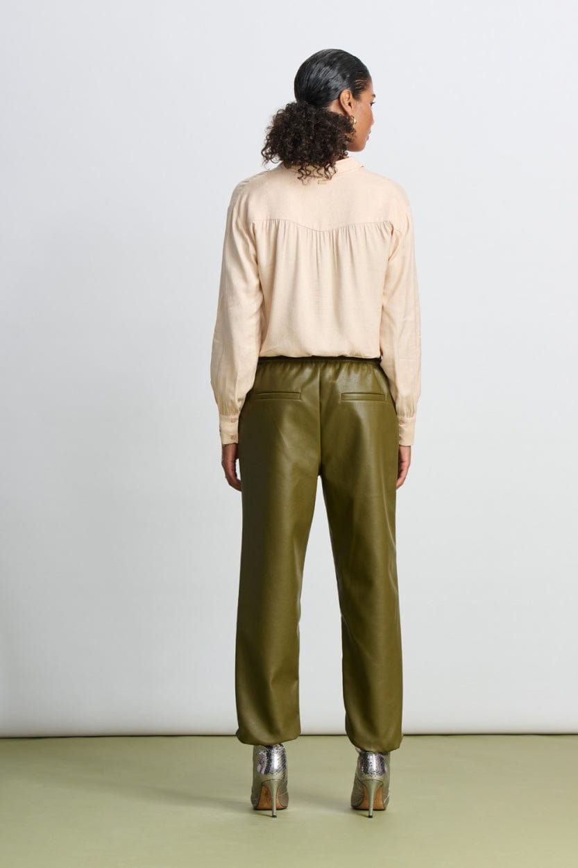 POM Amsterdam Pants TROUSERS - Olive Green Glow