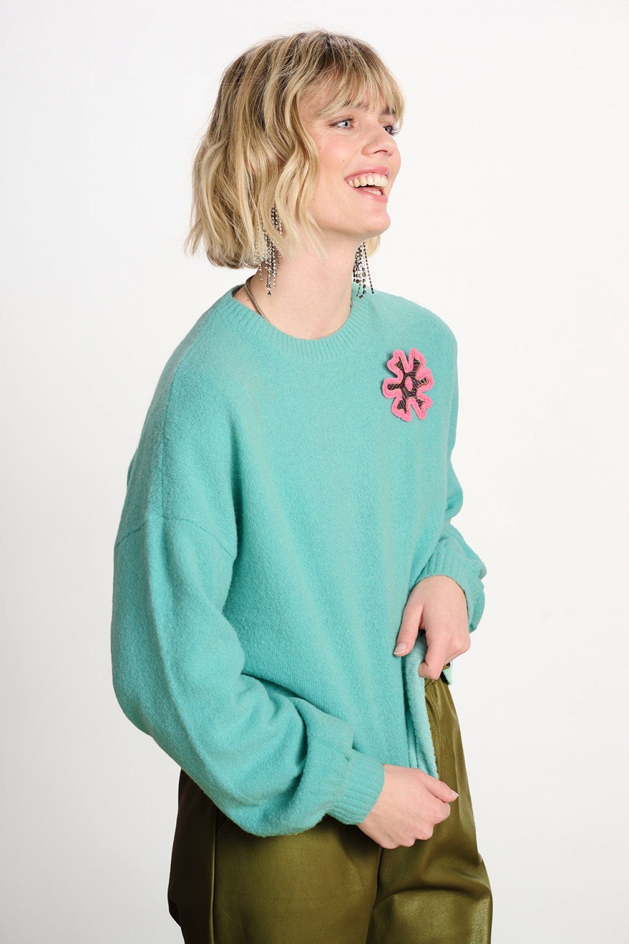 POM Amsterdam Pullovers JUMPER - Ice Green