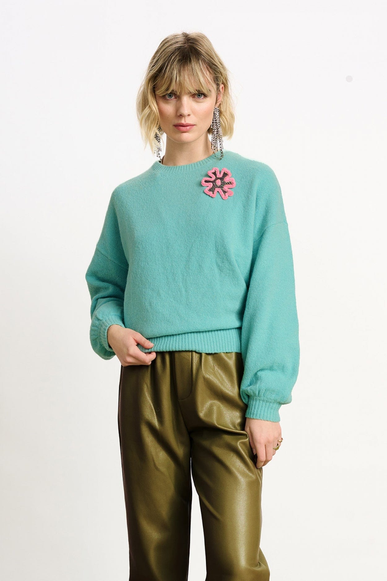 POM Amsterdam Pullovers JUMPER - Ice Green