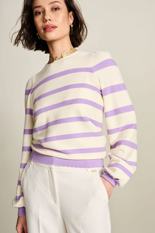 POM Amsterdam Pullovers Multi colour / 34 PULLOVER - Striped Purple