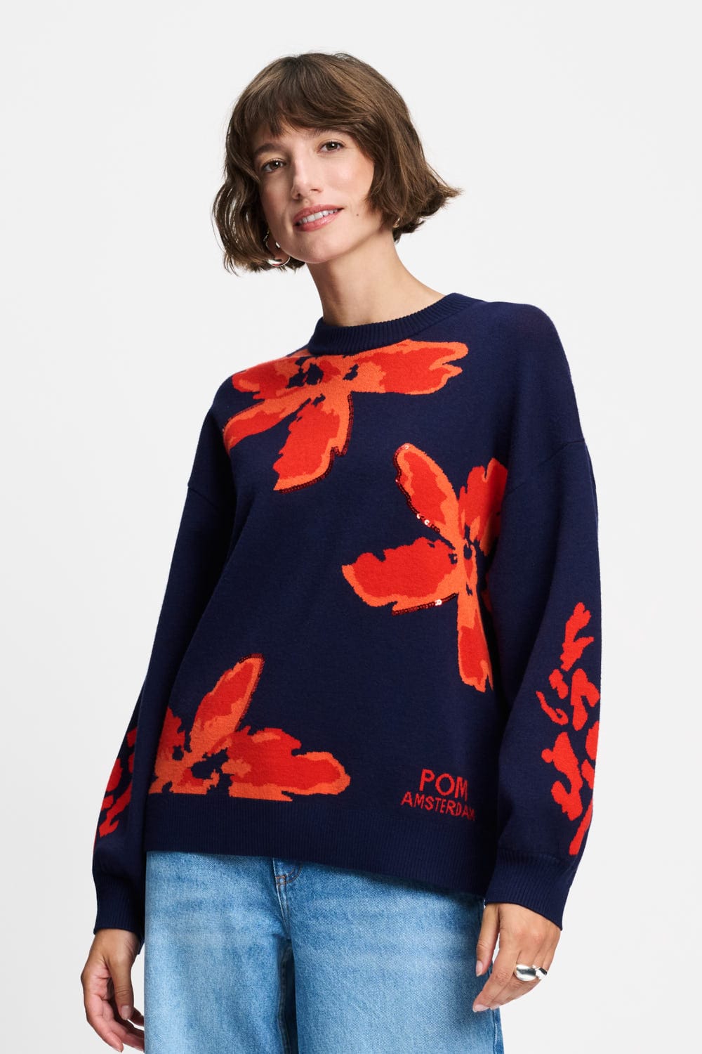 POM Amsterdam Pullovers PULLOVER - Alicia Bloom Rouge