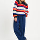 POM Amsterdam Pullovers PULLOVER - Faye Striped Blue