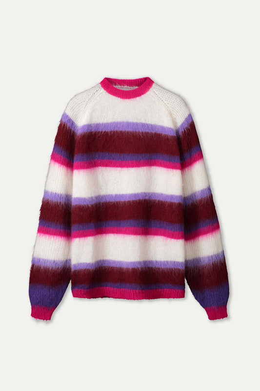 POM Amsterdam Pullovers PULLOVER - Faye Striped Red