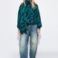POM Amsterdam Pullovers PULLOVER - Frida Animal Teal Green