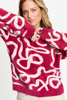 POM Amsterdam Pullovers PULLOVER - Frida Bow Burgundy Red