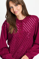 POM Amsterdam Pullovers PULLOVER - Hailey Burgundy Red