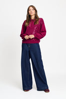 POM Amsterdam Pullovers PULLOVER - Hailey Burgundy Red