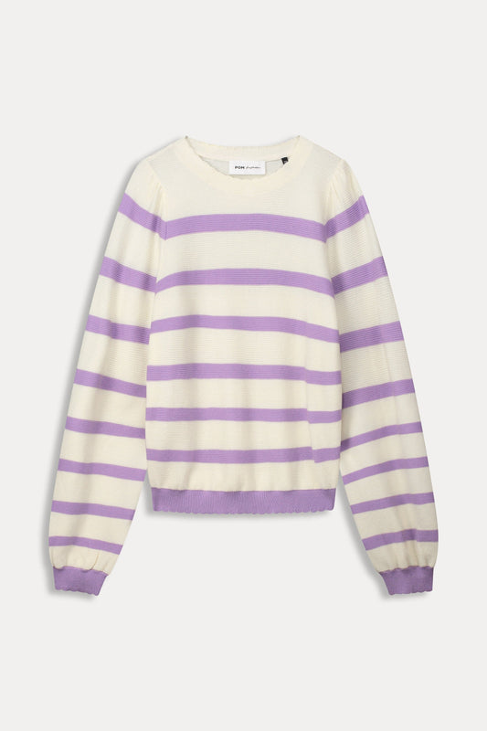 POM Amsterdam Pullovers PULLOVER - Striped Purple