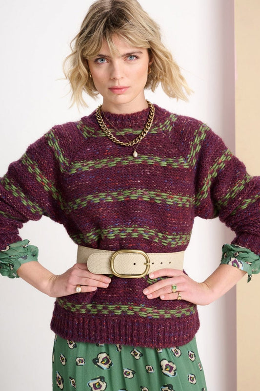 POM Amsterdam Pullovers Purple / 34 JUMPER - Winterbloom