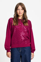 POM Amsterdam Pullovers Red / 34 PULLOVER - Hailey Burgundy Red