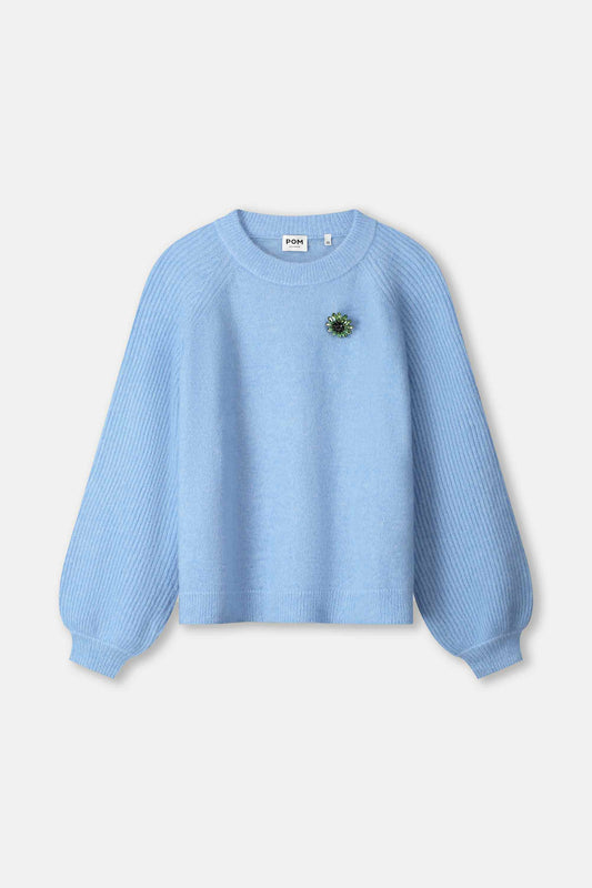 POM Amsterdam Pullovers SWEATER - Sky Blue