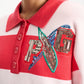 POM Amsterdam Pullovers TOP - Polo Stripes Coral