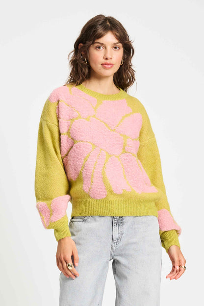 POM Amsterdam Pullovers Yellow / 34 SWEATER - Garden Flower