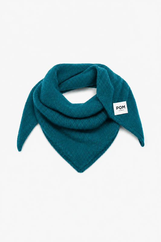 POM Amsterdam Scarves Green / OS SHAWL - Elly Teal Green