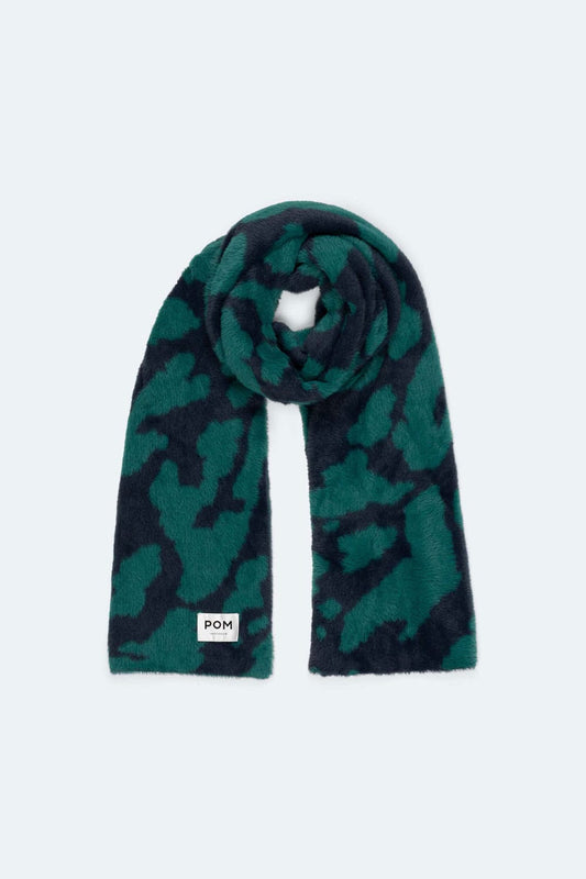 POM Amsterdam Scarves Green / OS SHAWL - Lou Animal Teal Green