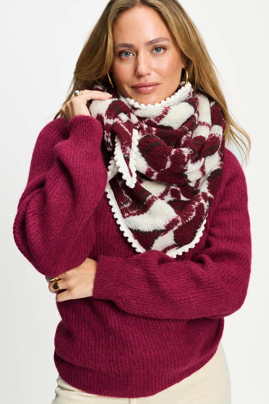 POM Amsterdam Scarves Multi colour / OS SHAWL - Hero Ribbon Red