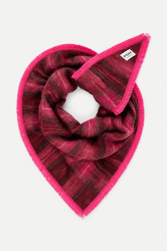 POM Amsterdam Scarves Pink / OS SHAWL - Hero Check Pink