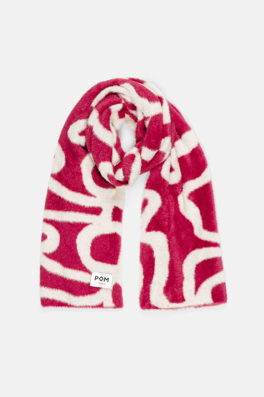 POM Amsterdam Scarves Red / OS SHAWL - Lou Bow Burgundy Red