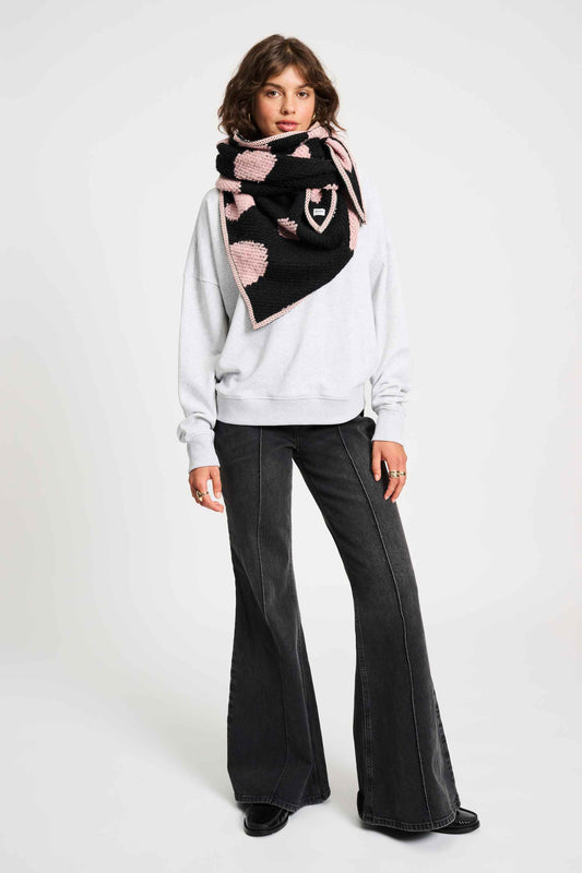 POM Amsterdam Shawls Black / OS SHAWL - Dots Noir