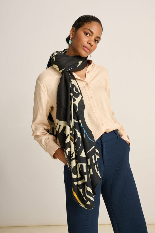 POM Amsterdam Shawls Black / OS SHAWL - Pride Black & White