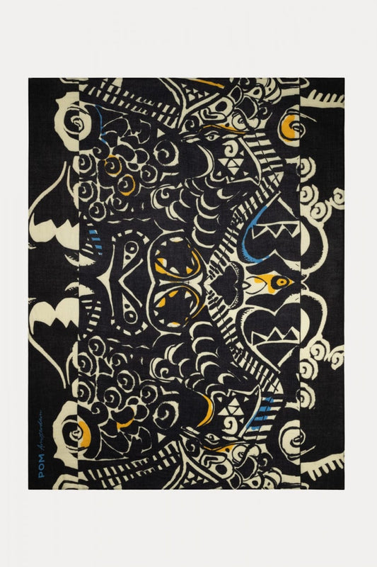 POM Amsterdam Shawls Black / OS SHAWL - Pride Black & White