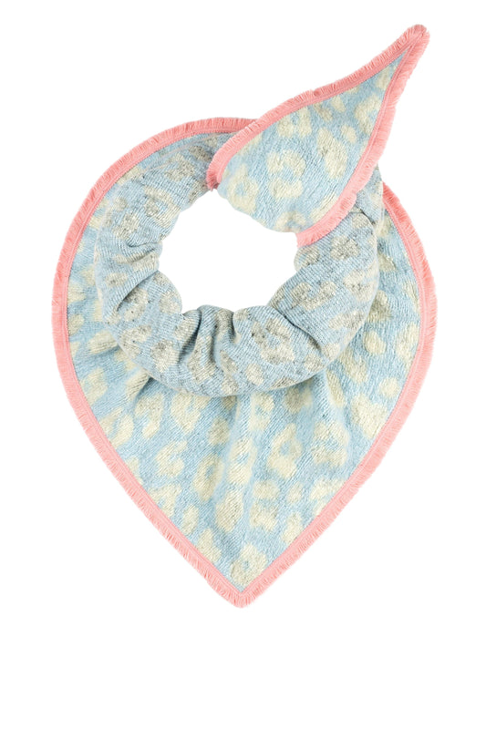 POM Amsterdam Shawls Blue / OS SHAWL - Animal Blue Ecru