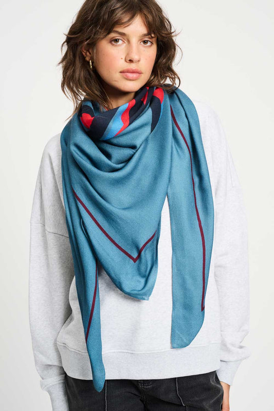 POM Amsterdam Shawls Blue / OS SHAWL - Bisous