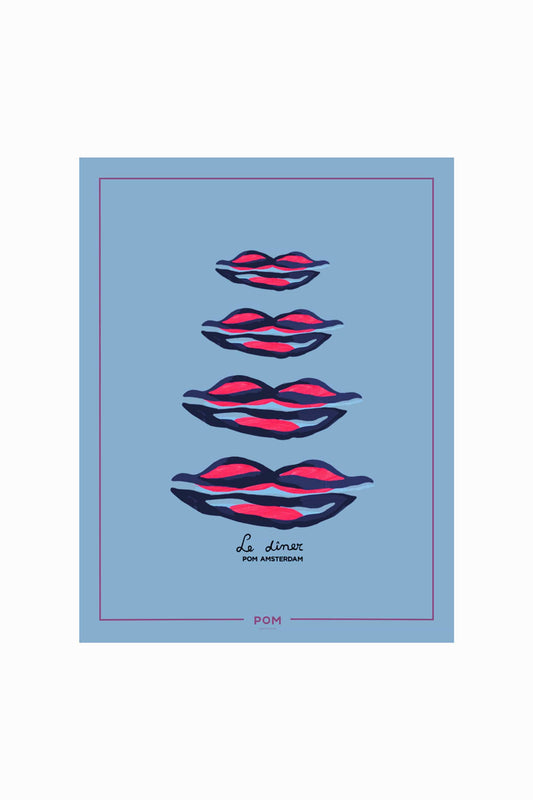 POM Amsterdam Shawls Blue / OS SHAWL - Bisous