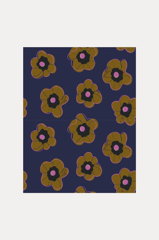 POM Amsterdam Shawls Blue / OS SHAWL - Fleurs Parfaites