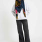 POM Amsterdam Shawls Blue / OS SHAWL - Fleurs Parfaites